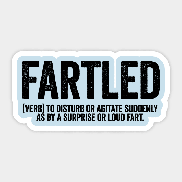 Fartled Black Sticker by GuuuExperience